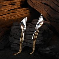 1 Pair Casual Tassel Plating Sterling Silver 24k Gold Plated White Gold Plated Drop Earrings main image 3