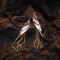 1 Pair Casual Tassel Plating Sterling Silver 24k Gold Plated White Gold Plated Drop Earrings main image 4