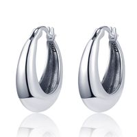 1 Pair Casual U Shape Plating Sterling Silver White Gold Plated Earrings main image 6