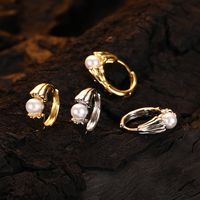 1 Pair Casual Round Plating Sterling Silver 24k Gold Plated Earrings main image 1