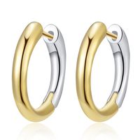 1 Pair Casual Color Block Plating Sterling Silver 24k Gold Plated White Gold Plated Earrings main image 6