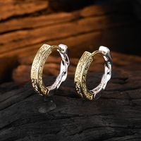 1 Pair Retro Geometric Plating Sterling Silver Gold Plated Silver Plated Earrings main image 5