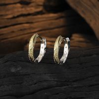 1 Pair Casual Round Plating Sterling Silver 24k Gold Plated Silver Plated Earrings main image 4