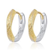 1 Pair Casual Round Plating Sterling Silver 24k Gold Plated Silver Plated Earrings main image 6