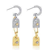 1 Pair Retro Geometric Plating Sterling Silver 24k Gold Plated White Gold Plated Drop Earrings main image 6