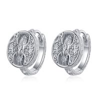 1 Pair Casual Solid Color Plating Sterling Silver White Gold Plated Earrings main image 6