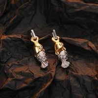 1 Pair Casual Color Block Plating Inlay Sterling Silver Zircon 24k Gold Plated White Gold Plated Drop Earrings main image 1