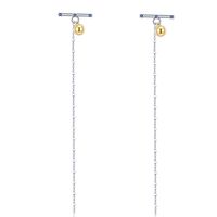 1 Pair Casual Geometric Inlay Sterling Silver Zircon 24k Gold Plated White Gold Plated Drop Earrings main image 6