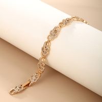 Elegant Xuping Infinity Heart Shape Alloy Copper Plating Inlay Artificial Diamond 18k Gold Plated Women's Bracelets main image 4