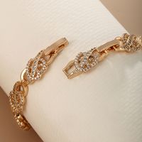 Elegant Xuping Infinity Heart Shape Alloy Copper Plating Inlay Artificial Diamond 18k Gold Plated Women's Bracelets main image 5