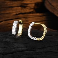 1 Pair Simple Style Geometric Plating Sterling Silver 24k Gold Plated White Gold Plated Earrings main image 1