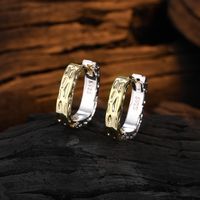 1 Pair Simple Style Geometric Plating Sterling Silver 24k Gold Plated White Gold Plated Earrings main image 4