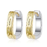 1 Pair Simple Style Geometric Plating Sterling Silver 24k Gold Plated White Gold Plated Earrings main image 6