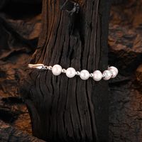 Casual Round Freshwater Pearl Sterling Silver Beaded Plating White Gold Plated Bracelets main image 4