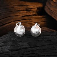 1 Pair Casual Solid Color Plating Sterling Silver Silver Plated Earrings main image 5