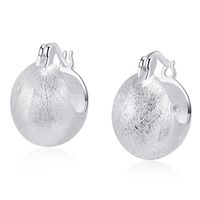 1 Pair Casual Solid Color Plating Sterling Silver Silver Plated Earrings main image 6