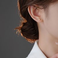 1 Pair Ig Style Simple Style Star Plating Sterling Silver White Gold Plated Ear Studs sku image 2