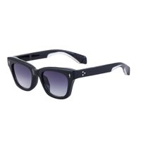 Rétro Style Simple Couleur Unie Pc Carré Plein Cadre Hommes De Lunettes De Soleil sku image 5