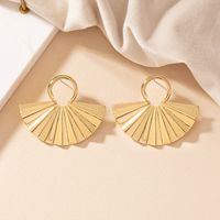 1 Pair Ig Style Commute Sector Plating Alloy Gold Plated Ear Studs main image 8