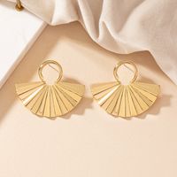 1 Paire Style Ig Commuer Secteur Placage Alliage Plaqué Or Boucles D'oreilles main image 8