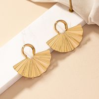 1 Pair Ig Style Commute Sector Plating Alloy Gold Plated Ear Studs main image 10