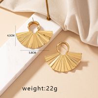 1 Pair Ig Style Commute Sector Plating Alloy Gold Plated Ear Studs main image 2