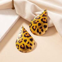 1 Pair Hip-hop Retro Commute Water Droplets Leopard Plating Alloy Gold Plated Ear Studs main image 4