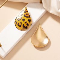 1 Pair Hip-hop Retro Commute Water Droplets Leopard Plating Alloy Gold Plated Ear Studs main image 6