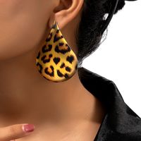 1 Pair Hip-hop Retro Commute Water Droplets Leopard Plating Alloy Gold Plated Ear Studs main image 3
