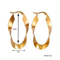 1 Pair Modern Style Classic Style Solid Color Plating Stainless Steel None Gold Plated Earrings main image 2
