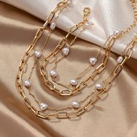 Ig Style Elegant Retro Heart Shape Imitation Pearl Alloy Women's Bracelets Necklace main image 1