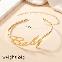 Ig Style Punk Cool Style Letter Solid Color Alloy Plating Gold Plated Women's Choker main image 2