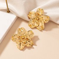 1 Pair French Style Commute Korean Style Flower Stoving Varnish Plating Alloy Ear Studs main image 6
