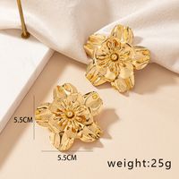 1 Pair French Style Commute Korean Style Flower Stoving Varnish Plating Alloy Ear Studs sku image 4