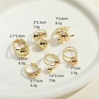 Simple Style Geometric Copper Twist 14k Gold Plated Open Rings main image 2