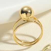 Simple Style Geometric Copper Twist 14k Gold Plated Open Rings sku image 3