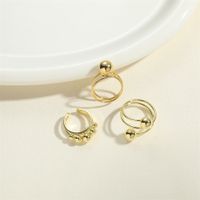 Simple Style Geometric Copper Twist 14k Gold Plated Open Rings main image 8