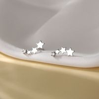 1 Pair Simple Style Shiny Star Solid Color Inlay Alloy Rhinestones Ear Studs main image 5