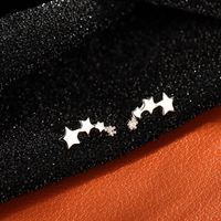 1 Pair Simple Style Shiny Star Solid Color Inlay Alloy Rhinestones Ear Studs main image 4