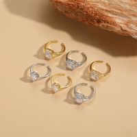 Simple Style Square Water Droplets Rectangle Copper 14k Gold Plated White Gold Plated Open Rings main image 1