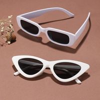 Hip-hop Hawaiian Beach Solid Color Resin Square Cat Eye Full Frame Men's Sunglasses main image 4