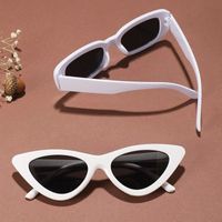Hip-hop Hawaiian Beach Solid Color Resin Square Cat Eye Full Frame Men's Sunglasses main image 3