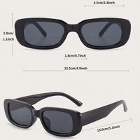 Hip-hop Cool Style Solid Color Resin Square Full Frame Women's Sunglasses main image 2