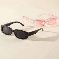 Hip-hop Cool Style Solid Color Resin Square Full Frame Women's Sunglasses main image 3
