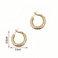 1 Pair Retro C Shape Plating Stainless Steel 18k Gold Plated Earrings main image 2