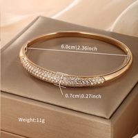 Elegant Xuping Simple Style Round Alloy Plating Inlay Artificial Diamond 18k Gold Plated Women's Bangle main image 2