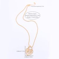 Ig Style Streetwear Cross Virgin Mary Heart Shape Copper Indentation Polishing Plating 18k Gold Plated Pendant Necklace main image 2