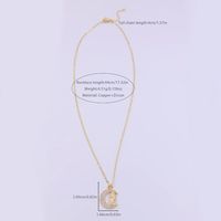 Ig Style Shiny Virgin Mary Moon Copper Plating Inlay Zircon 18k Gold Plated Pendant Necklace main image 2