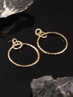 1 Pair Exaggerated Solid Color Circle Alloy Drop Earrings main image 5