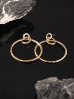1 Pair Exaggerated Solid Color Circle Alloy Drop Earrings main image 6